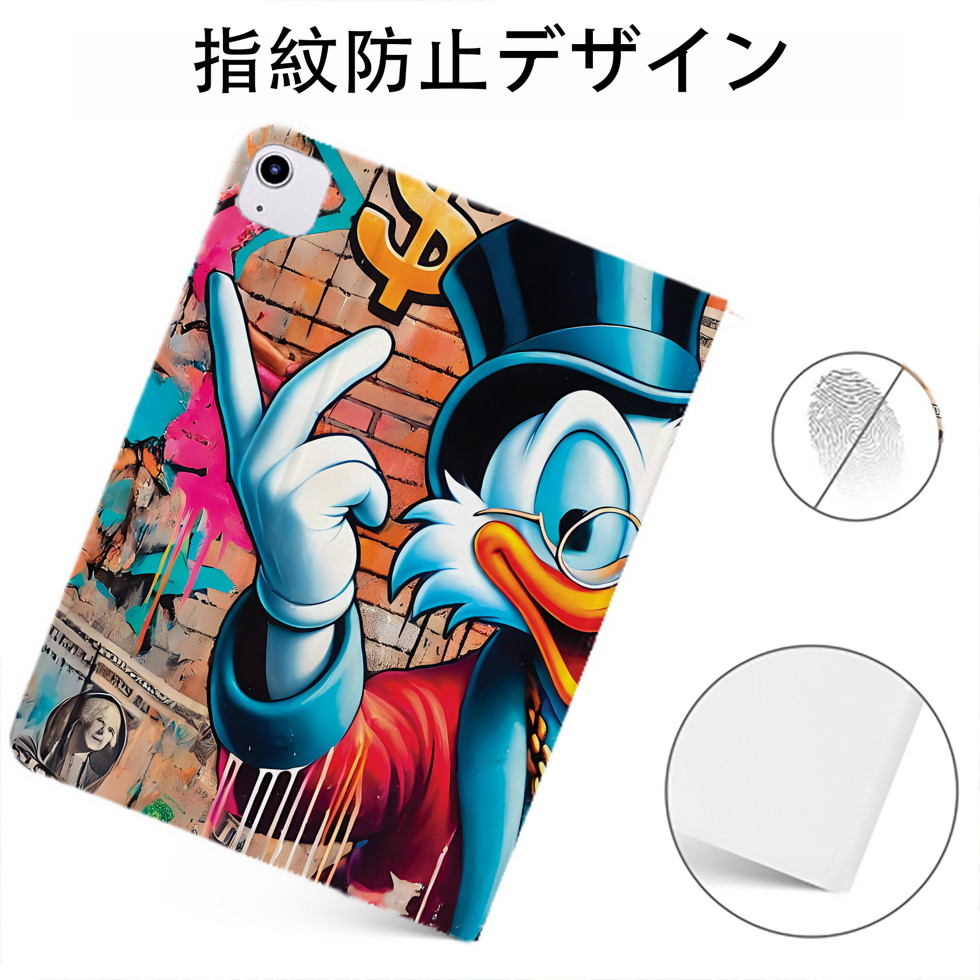 （画像用） ミッキーマウス Mickey Mouse IPadケース ペンホルダー付き ブックスタイルデザイン
